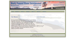 Desktop Screenshot of bradyfuneralhome.com