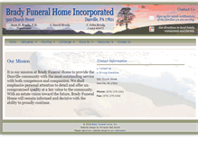 Tablet Screenshot of bradyfuneralhome.com